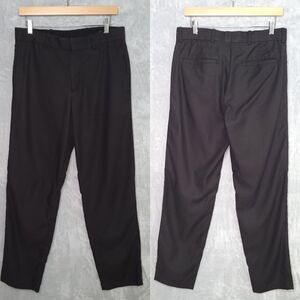 COS Black Straight Leg Trousers Size 30 Regular Tailored Twill Lyocell